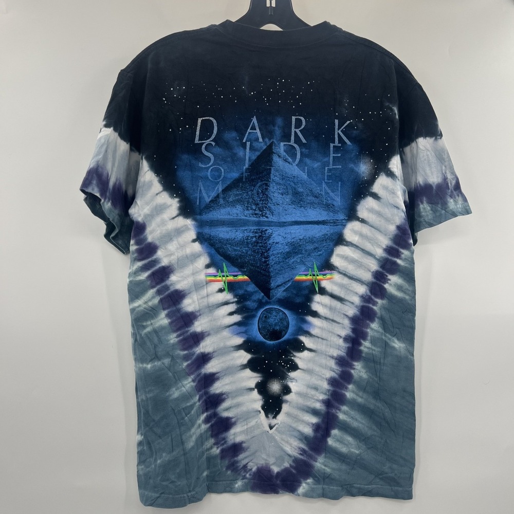 Y2K Liquid Blue Pink Floyd Tie Dye T Shirt Mens M Tour Concert Rock Band SS EUC - Picture 3 of 8